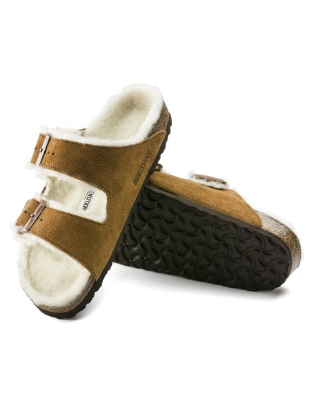 Birkenstock Arizona Shearling Mink W 1001135 flipflops