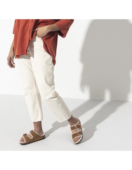 Birkenstock Arizona Shearling Mink W 1001135 flipflops