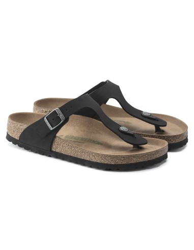 Birkenstock Gizeh Γυναικεία Σανδάλια Ανατομικά σε Μαύρο Χρώμα