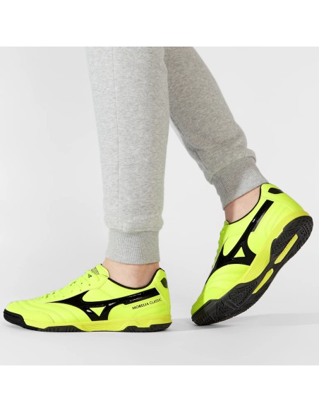 Mizuno Morelia Sala Classic IN Q1GA220245 Χαμηλά Ποδοσφαιρικά Παπούτσια Σάλας Κίτρινα