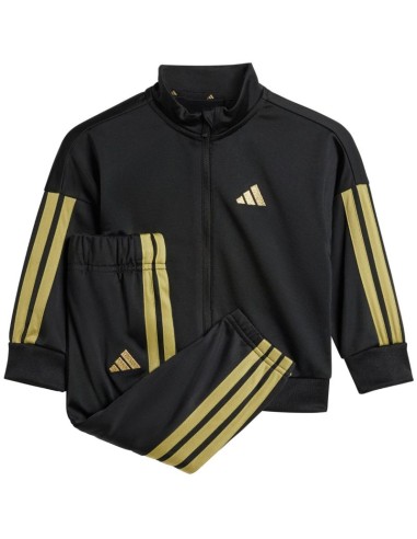 adidas Essentials Climacool Kids Tracksuit Black and Gold JC8857