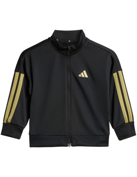 adidas Essentials Climacool Kids Tracksuit Black and Gold JC8857