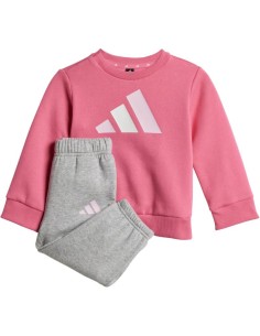 Adidas Essentials Pink and Gray Kids Tracksuit JY0303