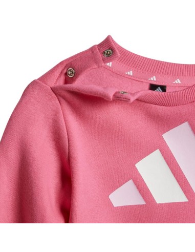 Adidas Essentials Pink and Gray Kids Tracksuit JY0303