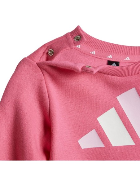 Adidas Essentials Pink and Gray Kids Tracksuit JY0303