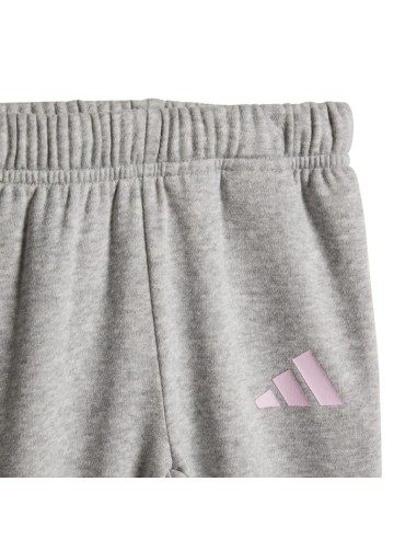 Adidas Essentials Pink and Gray Kids Tracksuit JY0303