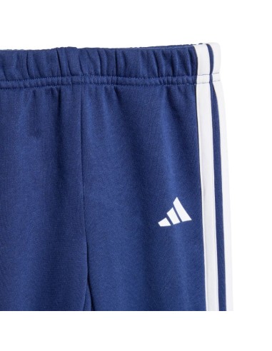 adidas Essentials Tiberio 3 Stripes Fleece Tracksuit for Kids Blue KC6004