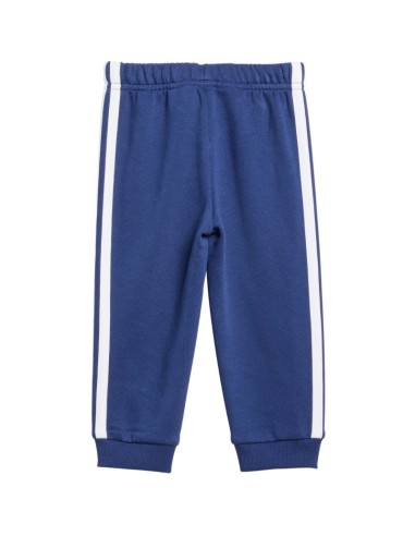 adidas Essentials Tiberio 3 Stripes Fleece Tracksuit for Kids Blue KC6004