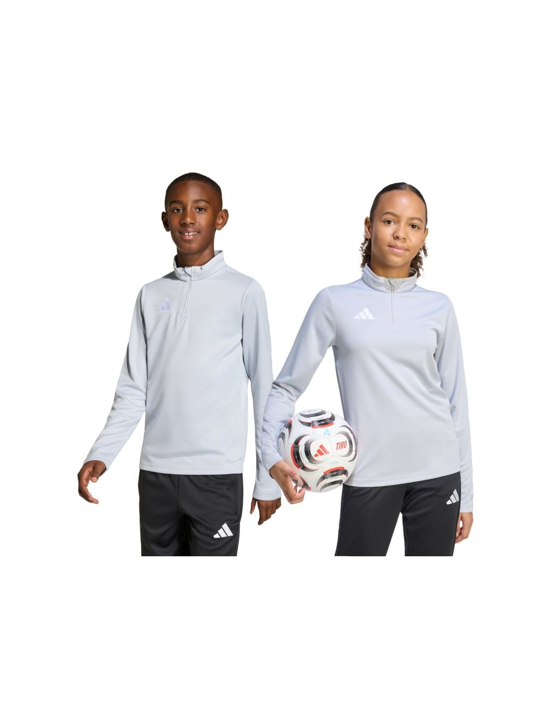 adidas Entrada 26 Training Top light gray kids sweatshirt JZ6637
