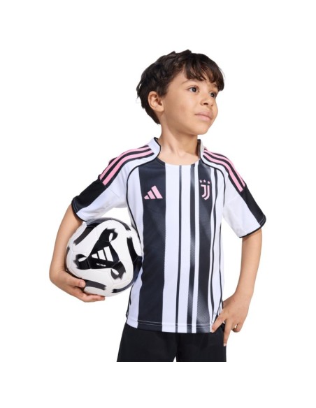 adidas Juventus 2526 Home Kids' Kit White and Black JN5220