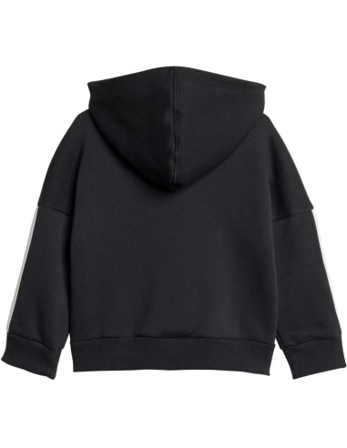 adidas Essentials Joggers 3 Stripes Fleece Hoodie Tracksuit for Kids Black JD6484