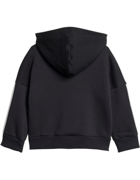 adidas Essentials Joggers 3 Stripes Fleece Hoodie Tracksuit for Kids Black JD6484