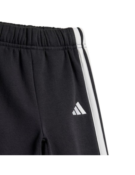 adidas Essentials Joggers 3 Stripes Fleece Hoodie Tracksuit for Kids Black JD6484