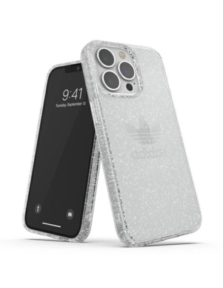 Adidas OR Protective Clear Case Glitter for iPhone 13 Pro iPhone 13 Transparent Silver