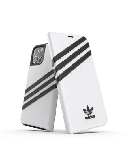 Adidas OR Booklet Case PU for iPhone 12 12 Pro 61" white and black