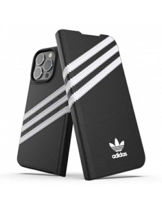 Adidas OR Booklet Case PU for iPhone 13 Pro iPhone 13 Black and White