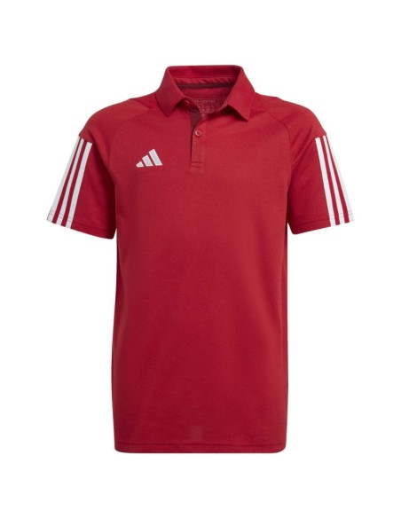 adidas Tiro 23 Competition Cotton Polo Tshirt for kids red HI4715