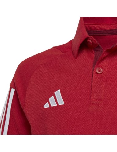 adidas Tiro 23 Competition Cotton Polo Tshirt for kids red HI4715