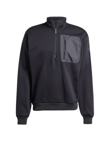 Men's adidas City Escape Fleece HalfZip GD Sweatshirt Black JF3290