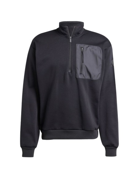 Men's adidas City Escape Fleece HalfZip GD Sweatshirt Black JF3290