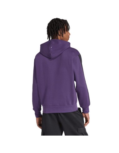 Men's adidas Essentials 3Stripes Fleece Sweatshirt Purple JX0740