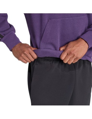 Men's adidas Essentials 3Stripes Fleece Sweatshirt Purple JX0740