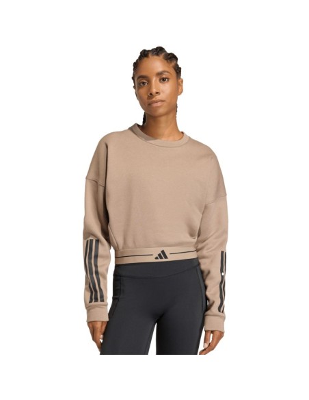 Women's adidas Hyperglam sweatshirt beige KQ5197