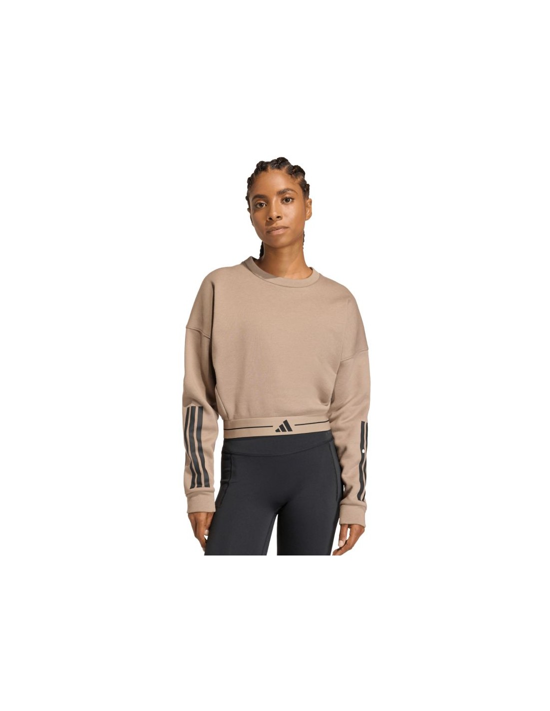 Women's adidas Hyperglam sweatshirt beige KQ5197