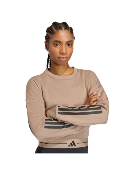 Women's adidas Hyperglam sweatshirt beige KQ5197