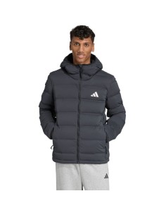 Men's adidas Helionic Climawarm Stretch Hooded Down Jacket Black JN2114