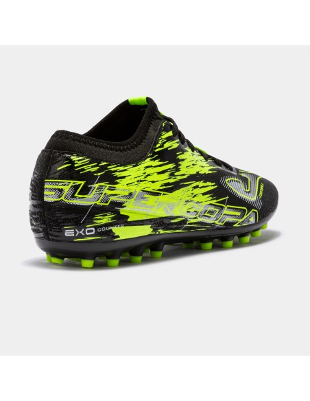 Joma Super Copa 2201 AG SUPW2201AG Χαμηλά Ποδοσφαιρικά Παπούτσια με Τάπες Μαύρα