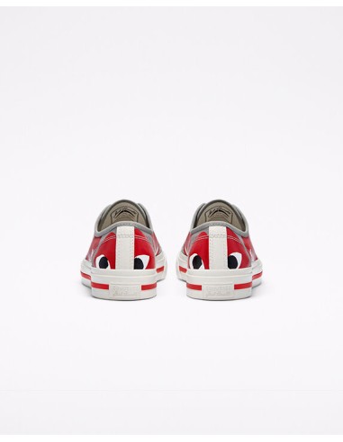 Converse Jack Purcell CDG Play Grey Red 171260C