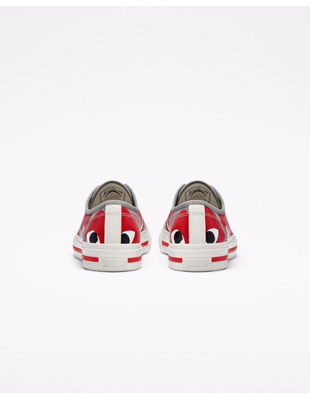 Converse Jack Purcell CDG Play Grey Red 171260C