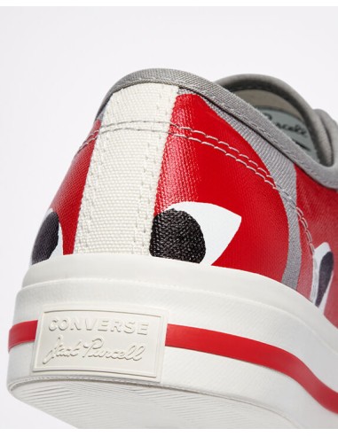 Converse Jack Purcell CDG Play Grey Red 171260C