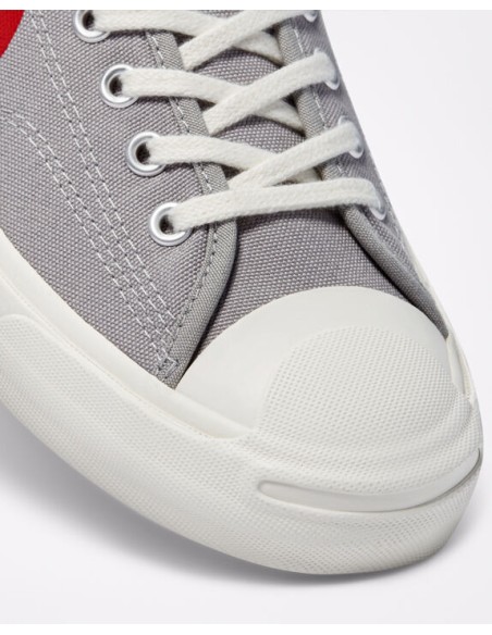 Converse Jack Purcell CDG Play Grey Red 171260C
