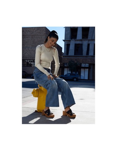 Crocs Brooklyn Woven Slide Heel W 209979001 flipflops