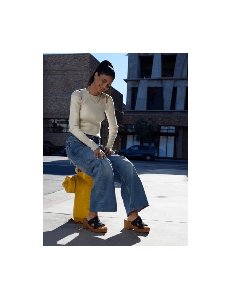 Crocs Brooklyn Woven Slide Heel W 209979001 flipflops