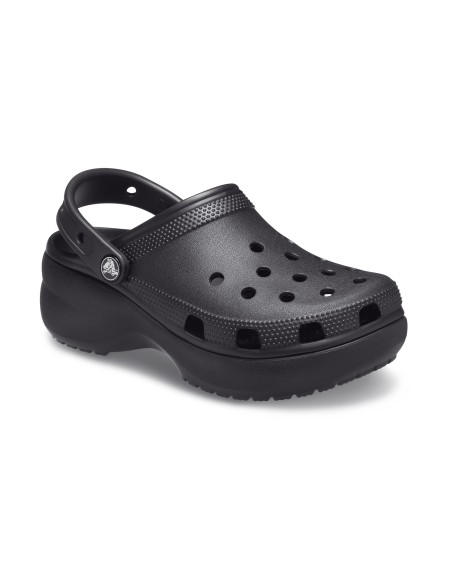 Crocs Classic Platform Clog Αντιολισθητικό Unisex Σαμπό Μαύρο