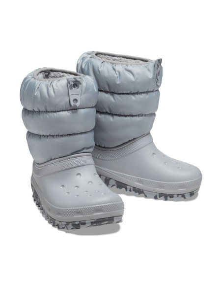 Crocs Classic Neo Puff Παιδικά Μποτάκια Χιονιού Γκρι 207683-007