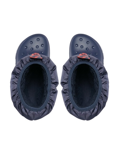 Crocs Παιδικές Γαλότσες με Εσωτερική Επένδυση Puff Μπλε 207683-410