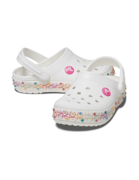 Crocs Παιδικά Ανατομικά Σαμπό Θαλάσσης 208269-94S Λευκά
