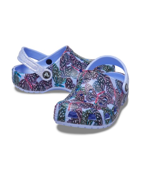 Crocs Παιδικά Ανατομικά Σαμπό Θαλάσσης Classic Butterfly Clog 208297-5Q7 Μπλε