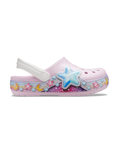 Crocs Παιδικά Ανατομικά Σαμπό Θαλάσσης Fun Lab Star Band 207075-6GD Ροζ