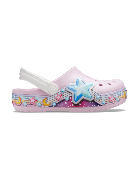 Crocs Παιδικά Ανατομικά Σαμπό Θαλάσσης Fun Lab Star Band 207075-6GD Ροζ