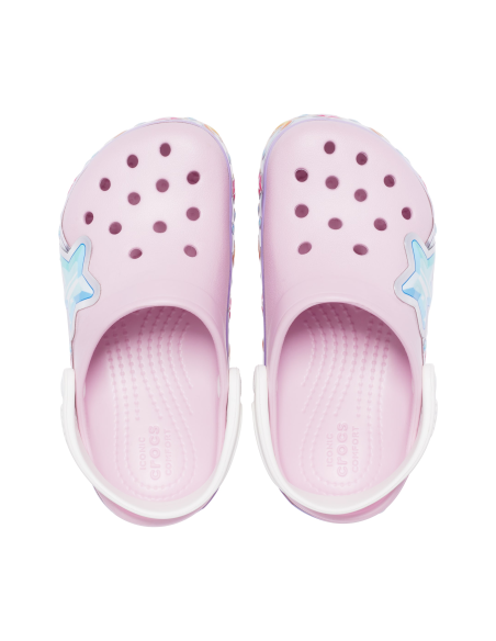 Crocs Παιδικά Ανατομικά Σαμπό Θαλάσσης Fun Lab Star Band 207075-6GD Ροζ