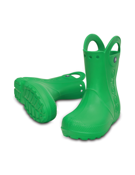 Crocs Παιδικές Γαλότσες Handle It Πράσινες 12803-3E8