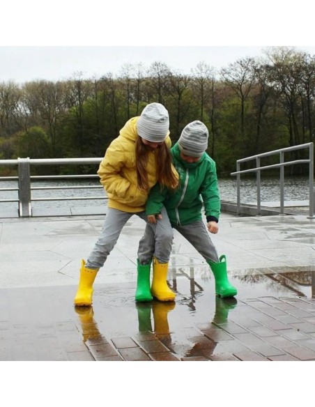 Crocs Παιδικές Γαλότσες Handle It Πράσινες 12803-3E8