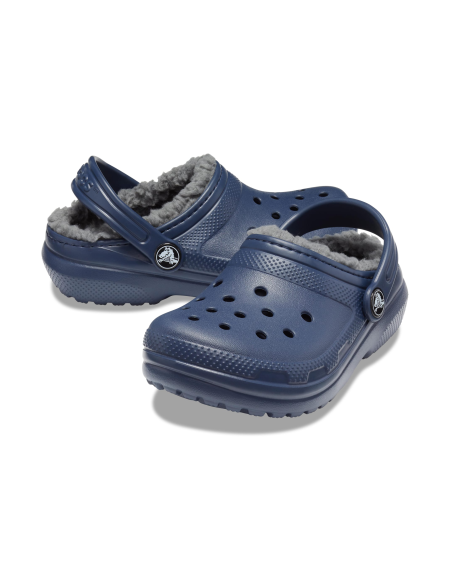 Crocs Παιδικές Παντόφλες Navy Μπλε Classic Lined 207009-459