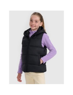 Children's down vest with synthetic filling 4F 4FJRAW25TVJAU33120S