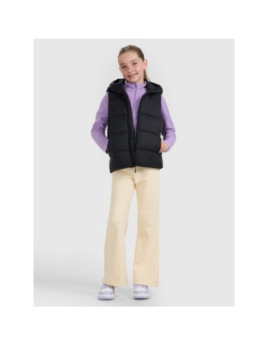 Children's down vest with synthetic filling 4F 4FJRAW25TVJAU33120S